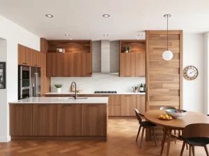 ایده‌های پارتیشن چوبی مدرن برای فضای آشپزخانه