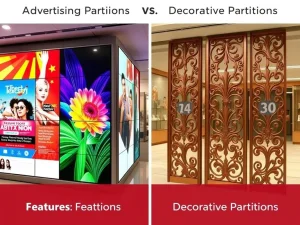 تفاوت پارتیشن تبلیغاتی با پارتیشن دکوراتیو