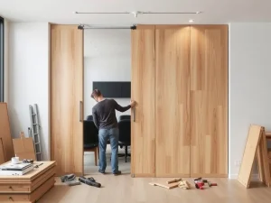 نصب پارتیشن چوبی مدرن بدون آسیب رساندن به دیوار