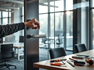 نصب دستگیره هوشمند در اداره