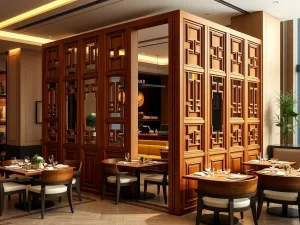استفاده از پارتیشن چوبی مدرن در هتلها و رستورانها