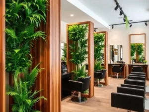 ایدههای پارتیشن آرایشگاهی با استفاده از گیاهان طبیعی