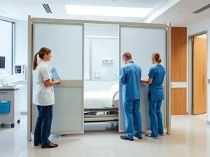 پارتیشن بیمارستانی متحرک برای تفکیک سریع